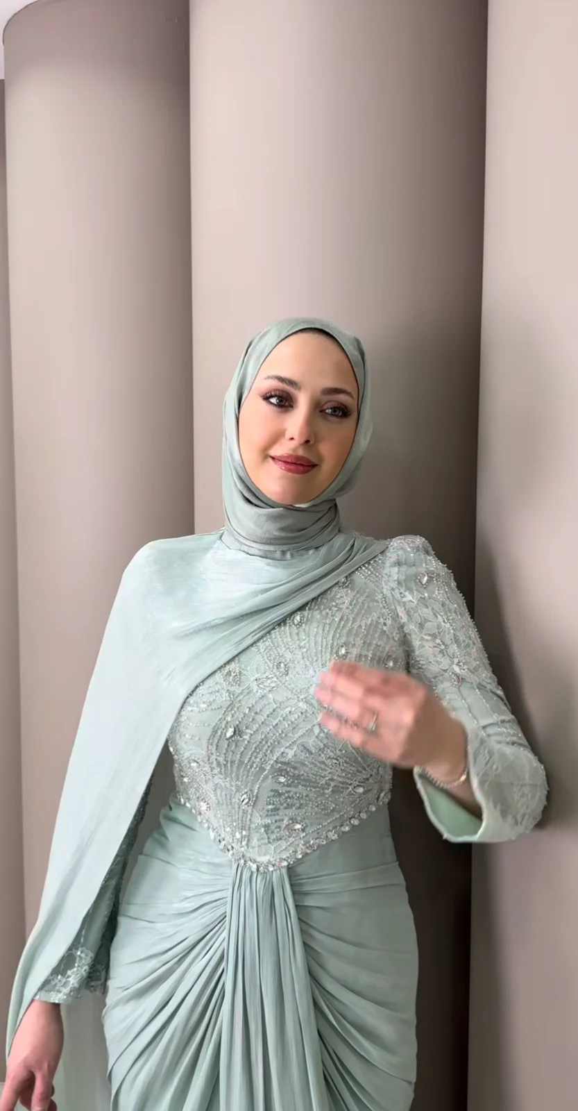 فستان سهرة شرعي بعدة ألوان – 970
