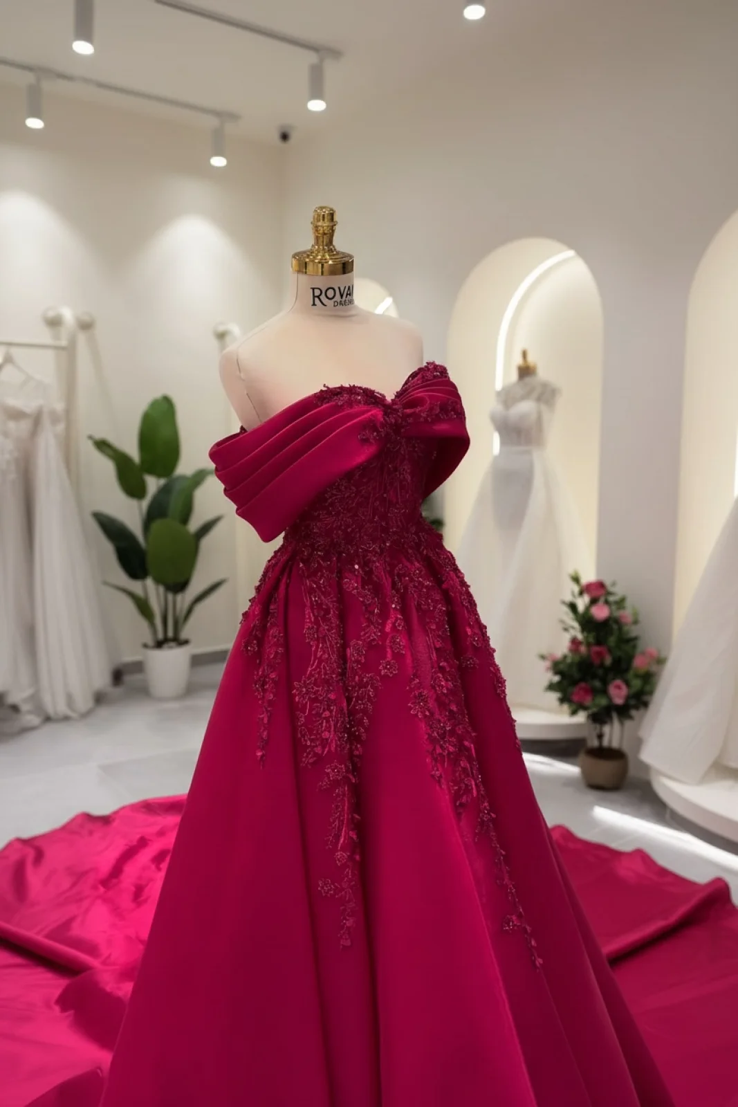 Fuchsia Engagement Dress – 1162 – photo 3