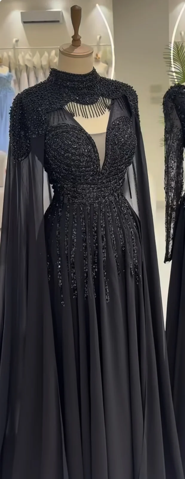 فستان سهرة لون أسود – 1273
